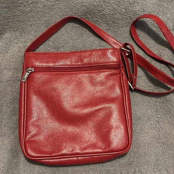 Genuine leatherr hand painted cross body bag - Picture 2 of 5